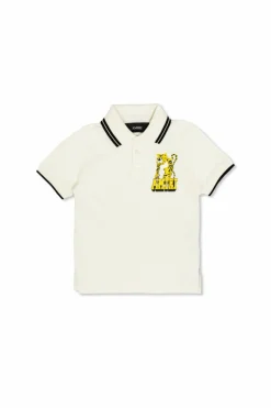 Amiri Kids kremowy Polo z nadrukiem