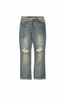 Amiri Kids NIEBIESKI Jeansy z efektem `vintage`