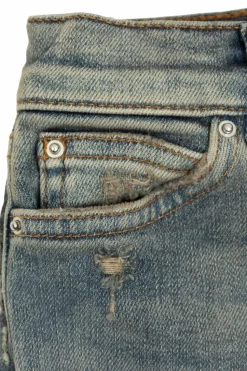 Amiri Kids NIEBIESKI Jeansy z efektem `vintage`