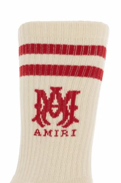 Amiri kremowy Skarpety z logo
