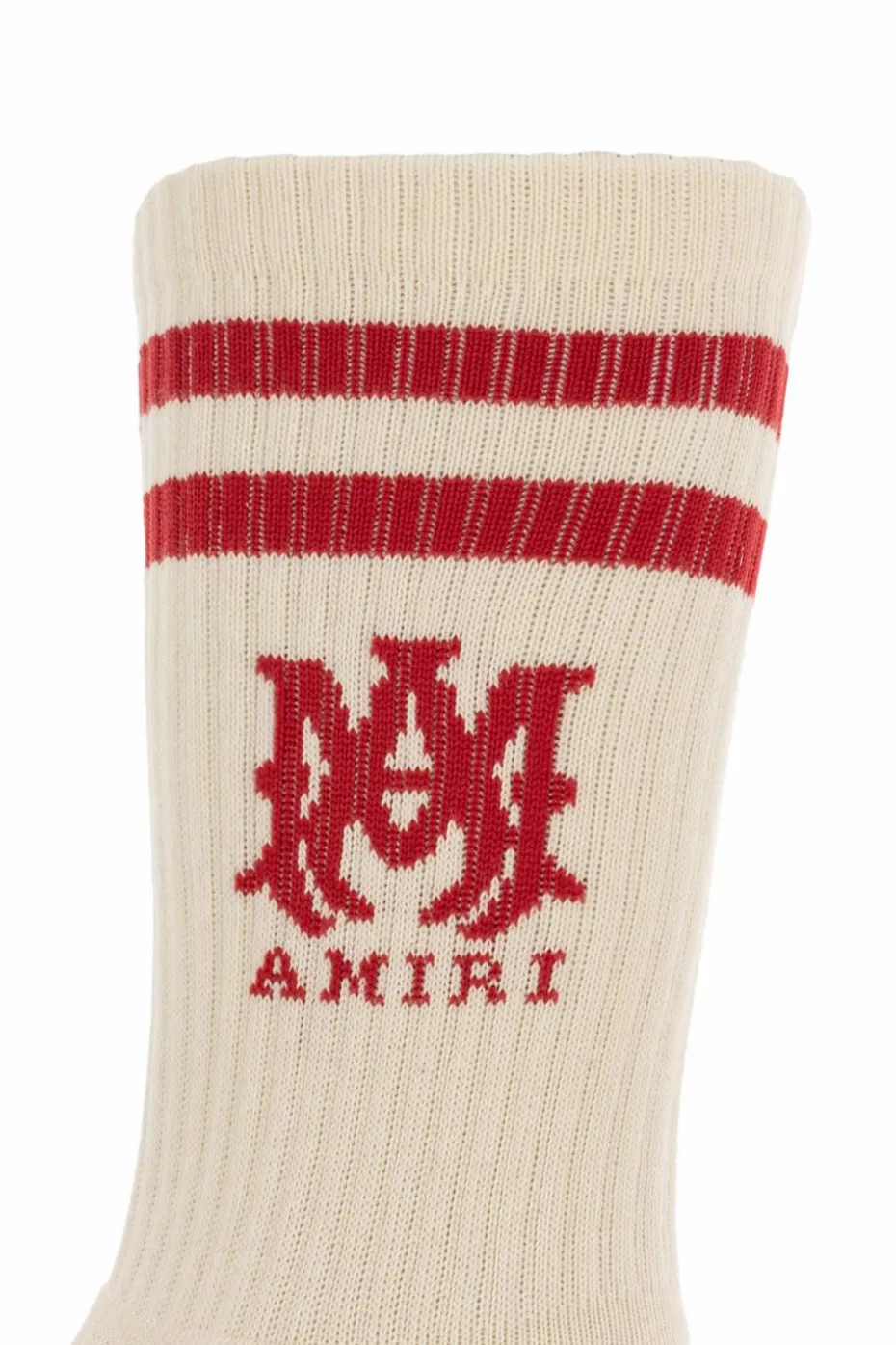 Amiri kremowy Skarpety z logo