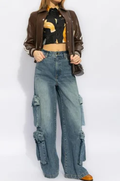 Amiri NIEBIESKI Jeansy typu ‘cargo’
