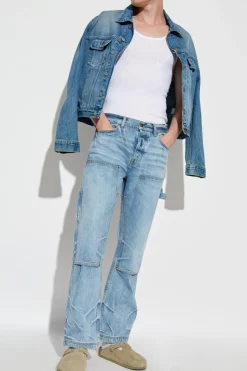 Amiri NIEBIESKI Jeansy z logo