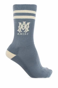 Amiri NIEBIESKI Skarpety z logo