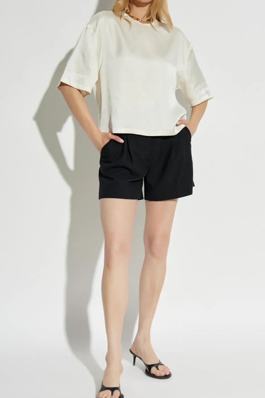 Anine Bing BIAŁY T-shirt `Imogen`