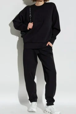 Anine Bing CZARNY Bluza z logo