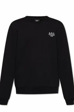 A.P.C. CZARNY Bluza z wyszytym logo