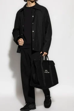 A.P.C. CZARNY Bluza z wyszytym logo