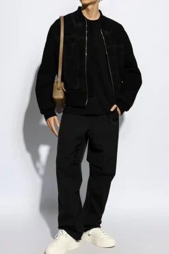 A.P.C. CZARNY T-shirt z logo