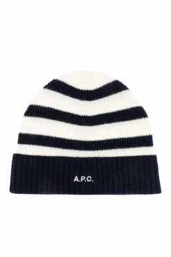 A.P.C. CZARNY Wełniana czapka