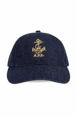 A.P.C. GRANATOWY Czapka z daszkiem