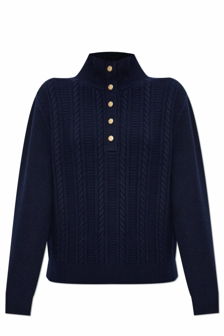 A.P.C. GRANATOWY Wełniany golf