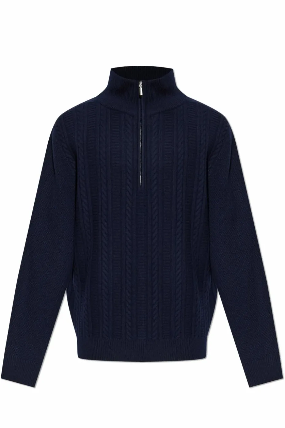 A.P.C. GRANATOWY Wełniany golf