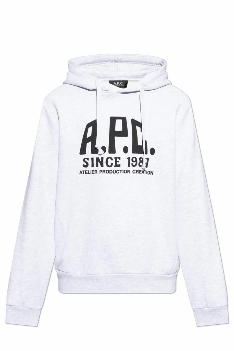 A.P.C. SZARY Bluza z kapturem