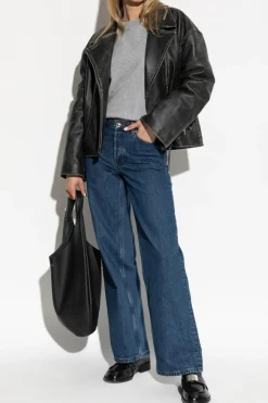 A.P.C. SZARY Bluza z wyszytym logo