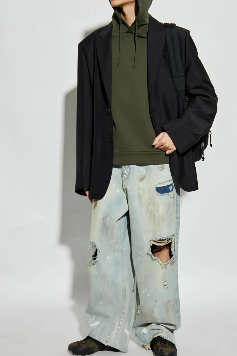 A.P.C. ZIELONY Bluza z kapturem