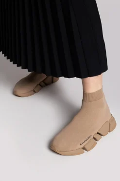 Balenciaga beżowy Buty sportowe ze skarpetą ‘Speed 2.0 LT’