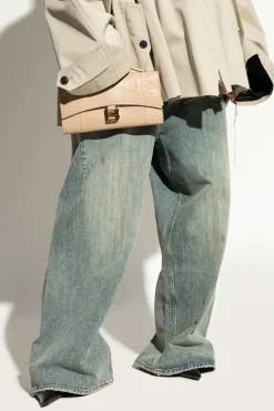 Balenciaga beżowy Kopertówkai `Hourglass`
