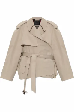 Balenciaga beżowy Krótki trencz