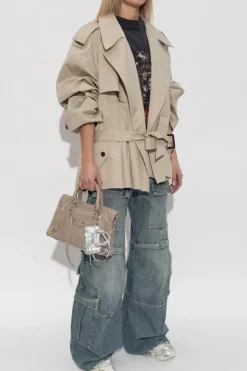 Balenciaga beżowy Krótki trencz