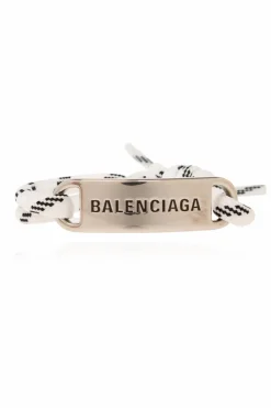 Balenciaga BIAŁY Bransoleta z logo
