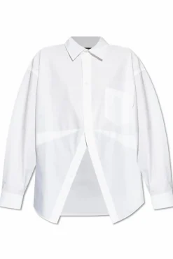 Balenciaga BIAŁY Koszula z kieszenią