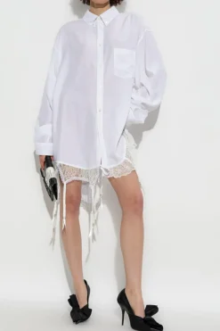 Balenciaga BIAŁY Koszula z kieszenią