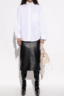 Balenciaga BIAŁY Koszula z logo