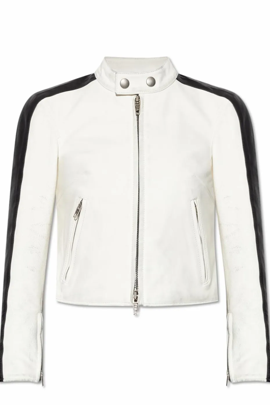 Balenciaga BIAŁY Kurtka skórzana