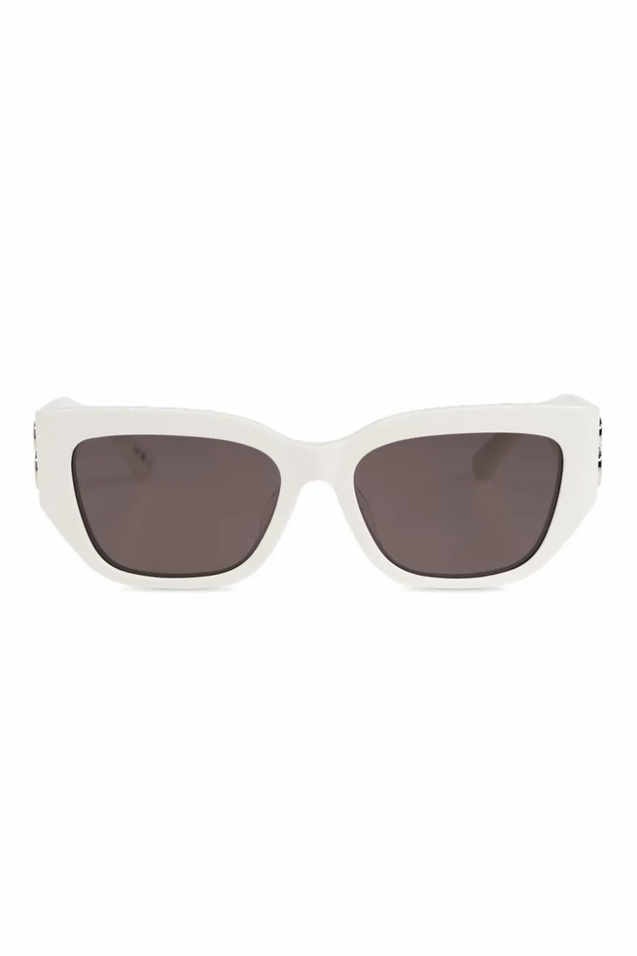 Balenciaga BIAŁY Okulary przeciwsłoneczne