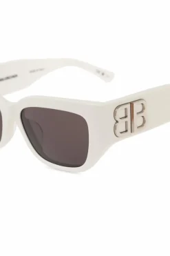 Balenciaga BIAŁY Okulary przeciwsłoneczne
