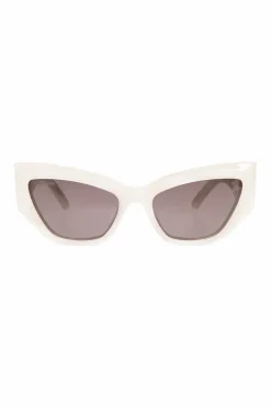 Balenciaga BIAŁY Okulary przeciwsłoneczne