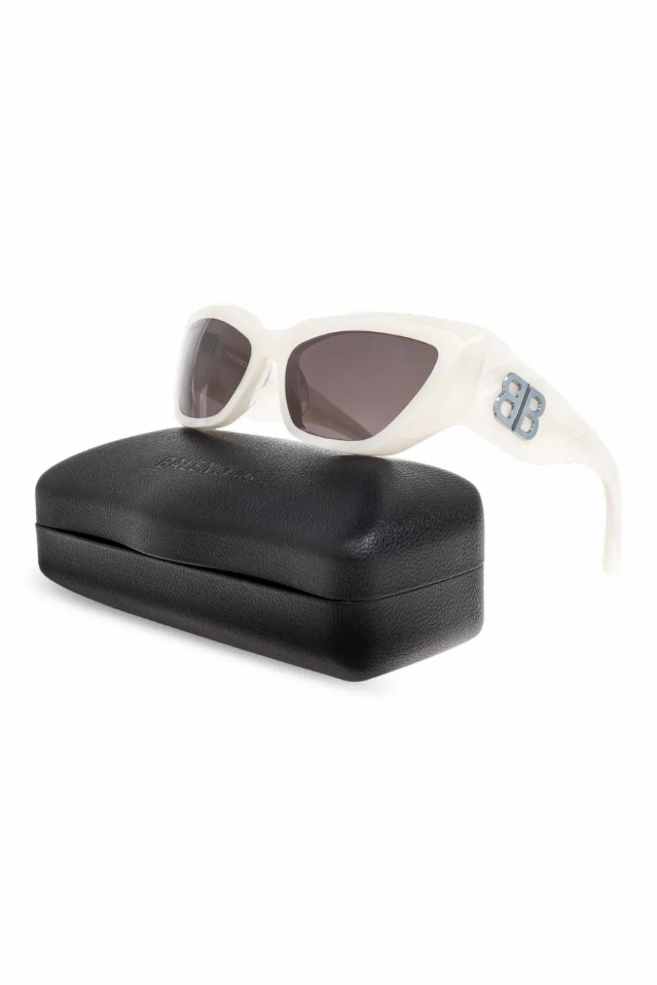 Balenciaga BIAŁY Okulary przeciwsłoneczne