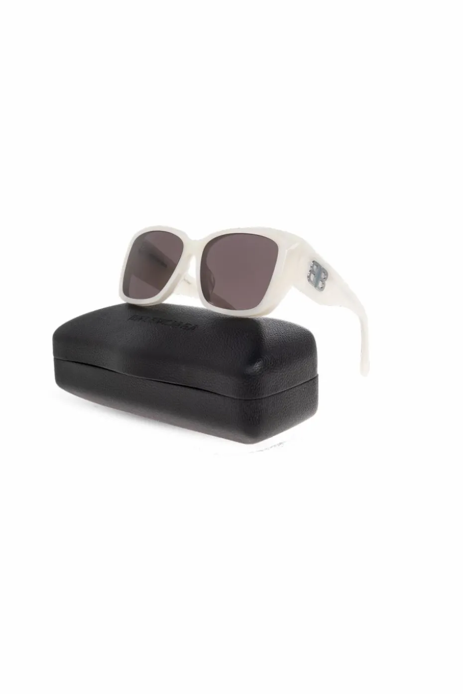 Balenciaga BIAŁY Okulary przeciwsłoneczne