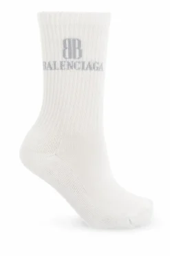 Balenciaga BIAŁY Skarpety z logo