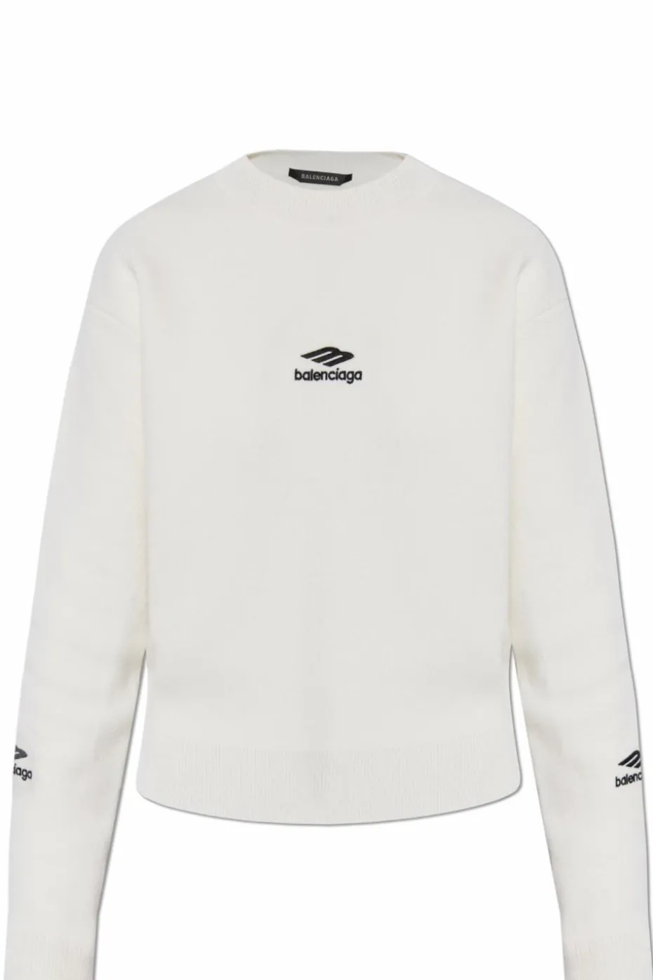 Balenciaga BIAŁY Sweter z kolekcji `Skiwear`