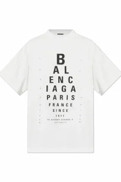 Balenciaga BIAŁY T-shirt z logo