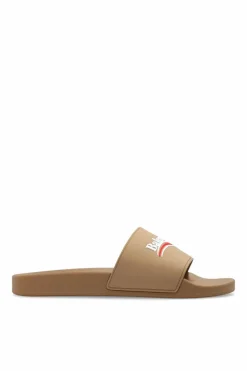 Balenciaga BRĄZOWY Klapki ‘Pool’