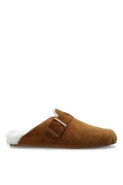 Balenciaga BRĄZOWY Klapki `Sunday`