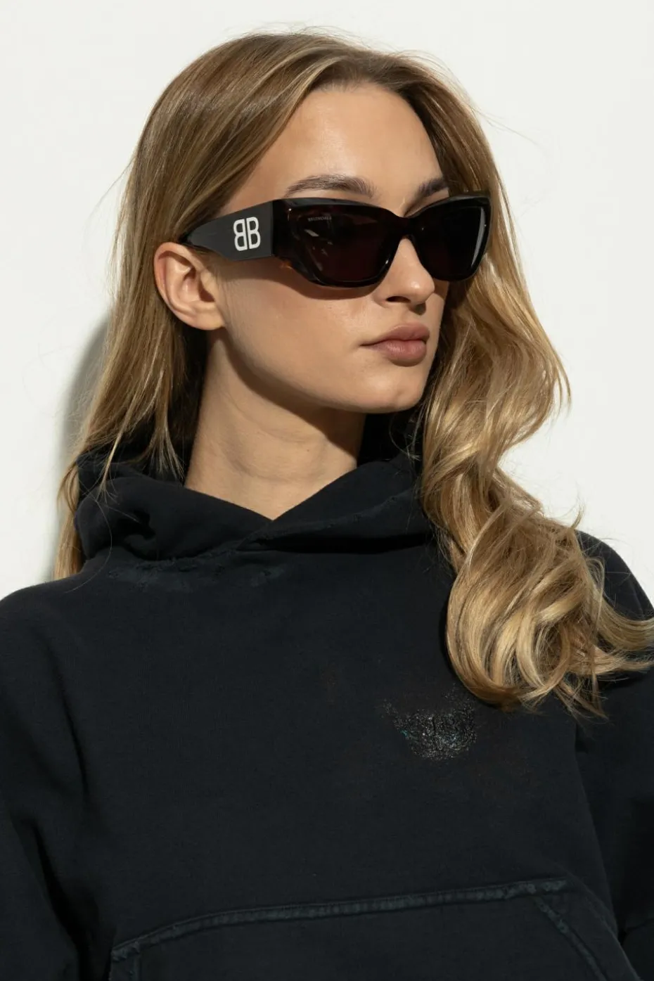 Balenciaga BRĄZOWY Okulary przeciwsłoneczne