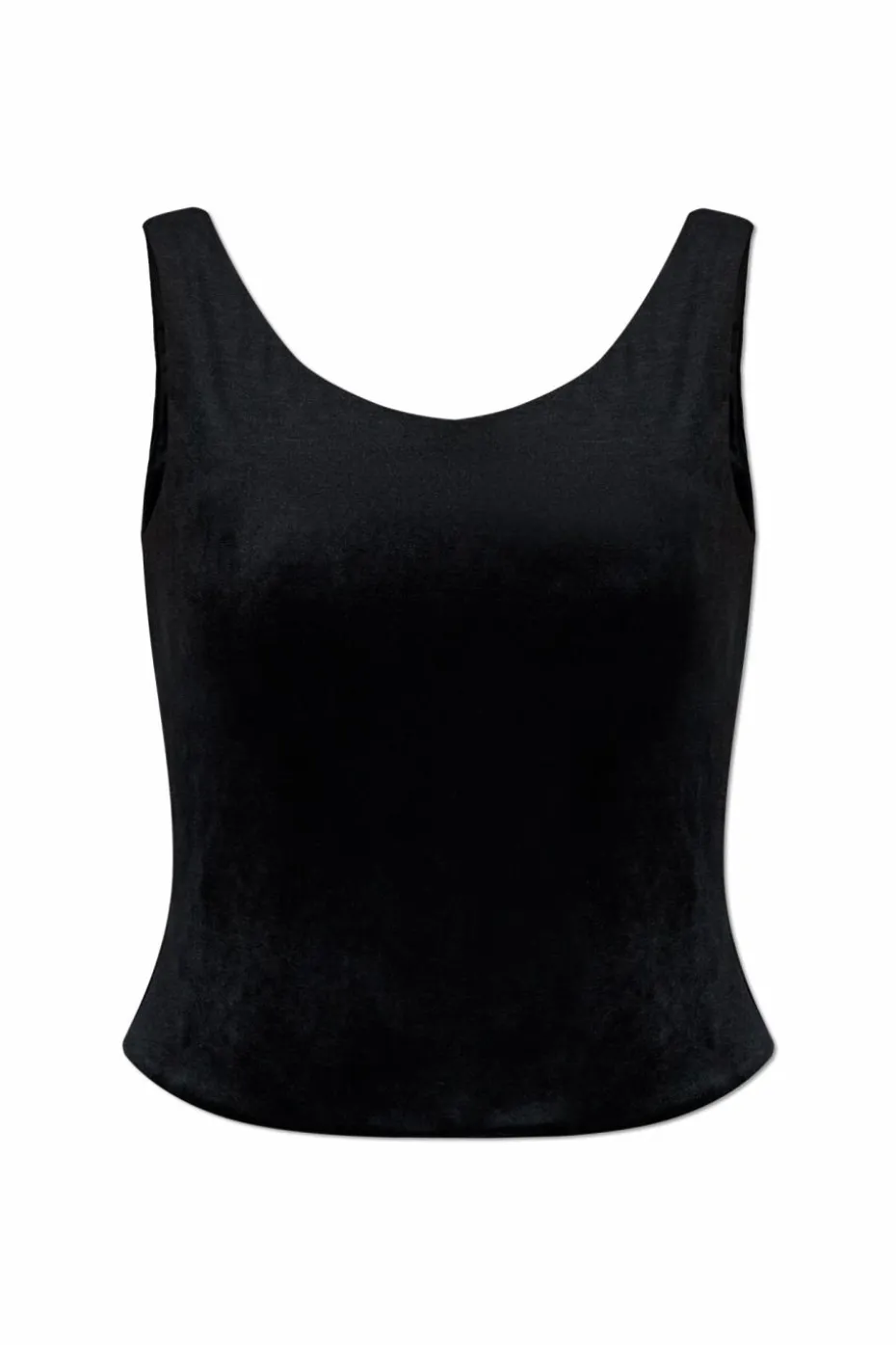 Balenciaga CZARNY Aksamitny top na ramiączkach