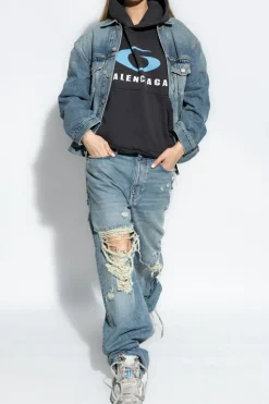 Balenciaga CZARNY Bluza z efektem `vintage`