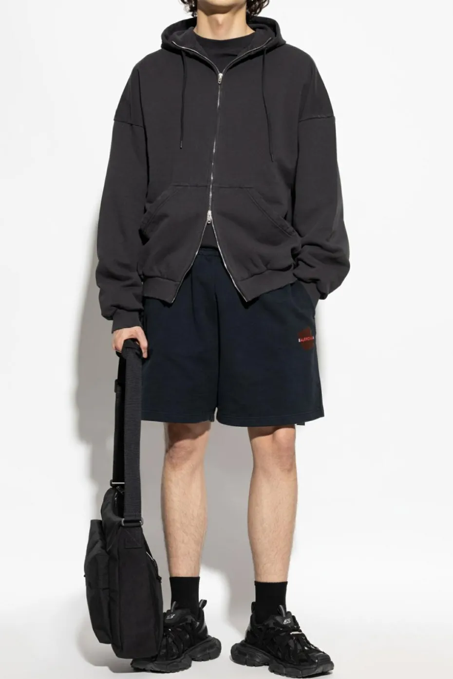 Balenciaga CZARNY Bluza z efektem `vintage`