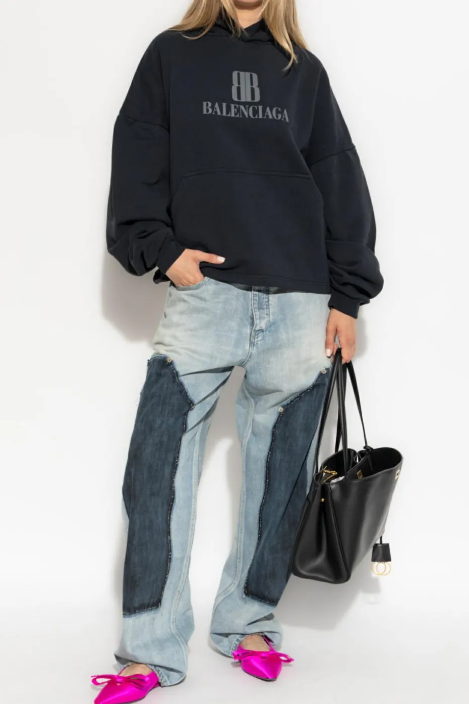 Balenciaga CZARNY Bluza z kapturem