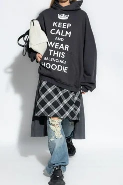 Balenciaga CZARNY Bluza z kapturem