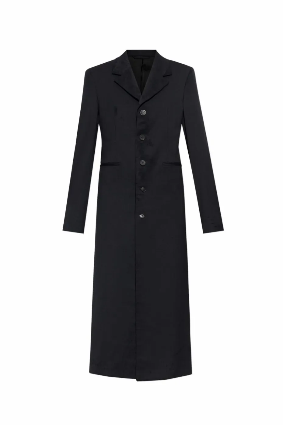 Balenciaga CZARNY Długi płaszcz z efektem `vintage`