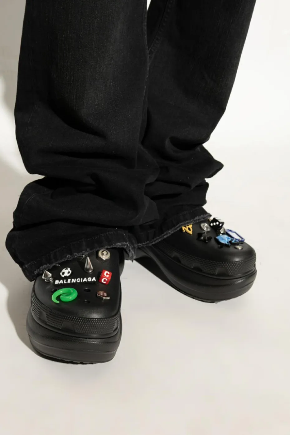 Balenciaga CZARNY Gumowe buty z aplikacjami