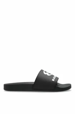 Balenciaga CZARNY Gumowe klapki z logo