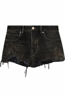 Balenciaga CZARNY Jeansowe szorty z efektem `vintage`