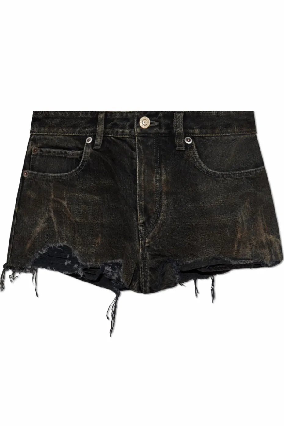 Balenciaga CZARNY Jeansowe szorty z efektem `vintage`